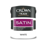 Crown Paint Trade Satin Finish White 5L
