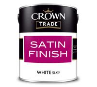 Crown Trade Satin Finish White All Sizes Oil Based