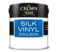 Crown Trade Silk Vinyl Emulsion 5L, Fresh Coconut - B6830A, Water based vinyl emulsion