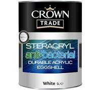 Crown Trade Steracryl Anti-Bacterial Acrylic Eggshell White 5l
