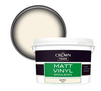 Crown Trade Vinyl Matt Walls & Ceilings Emulsion Paint Aged White (B7870M) 10L