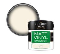 Crown Trade Vinyl Matt Walls & Ceilings Emulsion Paint Aged White (B7870M) 2.5L