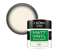Crown Trade Vinyl Matt Walls & Ceilings Emulsion Paint Aged White (B7870M) 250Ml Tester