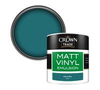 Crown Trade Vinyl Matt Walls & Ceilings Emulsion Paint Airforce Blue (K8123E) 250Ml Tester