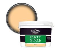 Crown Trade Vinyl Matt Walls & Ceilings Emulsion Paint All Yellow (A7691W) 10L
