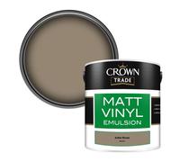 Crown Trade Vinyl Matt Walls & Ceilings Emulsion Paint Antler Brown (B0240T) 2.5L