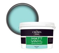 Crown Trade Vinyl Matt Walls & Ceilings Emulsion Paint Aqua Source (K1631X) 10L