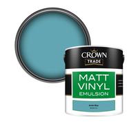 Crown Trade Vinyl Matt Walls & Ceilings Emulsion Paint Arctic Blue Bs 381C 112 (112) 2.5L
