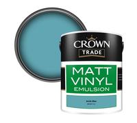 Crown Trade Vinyl Matt Walls & Ceilings Emulsion Paint Arctic Blue Bs 381C 112 (112) 5L