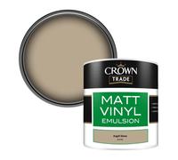 Crown Trade Vinyl Matt Walls & Ceilings Emulsion Paint Argyll Stone (B1410U) 250Ml Tester