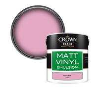 Crown Trade Vinyl Matt Walls & Ceilings Emulsion Paint Atomic Pink (V1482G) 2.5L