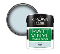 Crown Trade Vinyl Matt Walls & Ceilings Emulsion Paint Baby Blue (L4780N) 5L