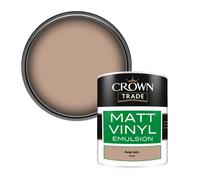 Crown Trade Vinyl Matt Walls & Ceilings Emulsion Paint Beige Satin (Z8380X) 1L