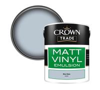 Crown Trade Vinyl Matt Walls & Ceilings Emulsion Paint Blue Glaze (N7550T) 5L