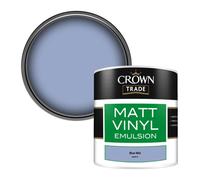 Crown Trade Vinyl Matt Walls & Ceilings Emulsion Paint Blue Mid (Q0381X) 250Ml Tester
