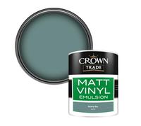 Crown Trade Vinyl Matt Walls & Ceilings Emulsion Paint Botany Bay (J8221G) 1L