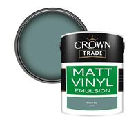 Crown Trade Vinyl Matt Walls & Ceilings Emulsion Paint Botany Bay (J8221G) 5L