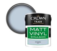 Crown Trade Vinyl Matt Walls & Ceilings Emulsion Paint Cgf Dolly Blue (N8600X) 5L