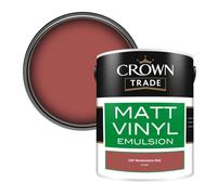 Crown Trade Vinyl Matt Walls & Ceilings Emulsion Paint Cgf Renaissance Red (X7143D) 5L