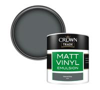 Crown Trade Vinyl Matt Walls & Ceilings Emulsion Paint Charcoal Grey (Du820) 250Ml Tester