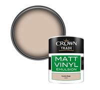Crown Trade Vinyl Matt Walls & Ceilings Emulsion Paint Country Beige (A0540Q) 1L