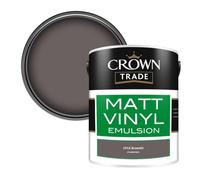 Crown Trade Vinyl Matt Walls & Ceilings Emulsion Paint Cplk Brown03 (Cplkbrow03) 5L
