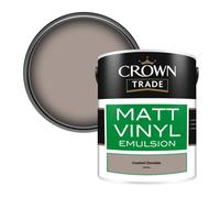 Crown Trade Vinyl Matt Walls & Ceilings Emulsion Paint Crushed Chocolate (Z5320J) 5L