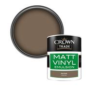 Crown Trade Vinyl Matt Walls & Ceilings Emulsion Paint Dark Earth Bs 381C 450 (450) 1L