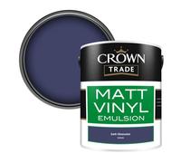 Crown Trade Vinyl Matt Walls & Ceilings Emulsion Paint Dark Obsession (Q9063B) 5L