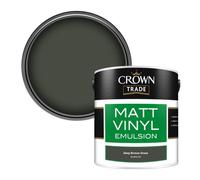 Crown Trade Vinyl Matt Walls & Ceilings Emulsion Paint Deep Bronze Green Bs 381C 224 (224) 2.5L