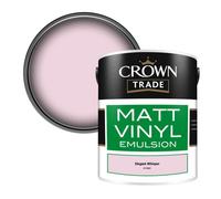Crown Trade Vinyl Matt Walls & Ceilings Emulsion Paint Elegant Whisper (V1700Y) 5L
