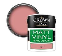 Crown Trade Vinyl Matt Walls & Ceilings Emulsion Paint Ember (5668) 5L