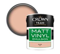 Crown Trade Vinyl Matt Walls & Ceilings Emulsion Paint Fine Red (Z1551F) 5L