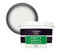Crown Trade Vinyl Matt Walls & Ceilings Emulsion Paint Fresh Coconut (B6830A) 10L