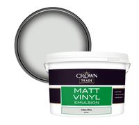 Crown Trade Vinyl Matt Walls & Ceilings Emulsion Paint Gallery White (K9710C) 10L