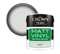 Crown Trade Vinyl Matt Walls & Ceilings Emulsion Paint Gallery White (K9710C) 5L