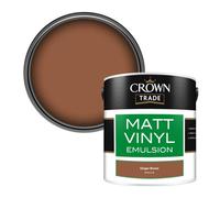 Crown Trade Vinyl Matt Walls & Ceilings Emulsion Paint Ginger Brown Bs 06 D 45 (06D45) 2.5L