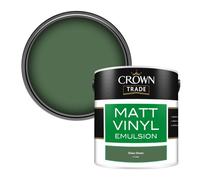 Crown Trade Vinyl Matt Walls & Ceilings Emulsion Paint Glass Green (F1132B) 2.5L