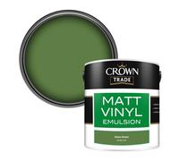 Crown Trade Vinyl Matt Walls & Ceilings Emulsion Paint Grass Green Bs 381C 218 (218) 2.5L