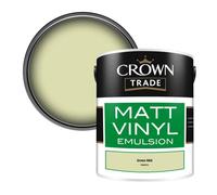 Crown Trade Vinyl Matt Walls & Ceilings Emulsion Paint Green Mid (D3681H) 5L
