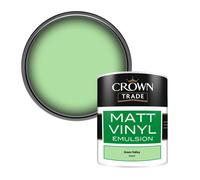Crown Trade Vinyl Matt Walls & Ceilings Emulsion Paint Green Valley (F0632H) 1L