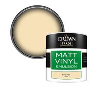 Crown Trade Vinyl Matt Walls & Ceilings Emulsion Paint Honey Beige (B6771F) 250Ml Tester