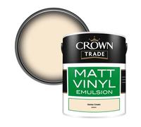 Crown Trade Vinyl Matt Walls & Ceilings Emulsion Paint Honey Cream (B2840V) 5L