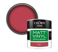 Crown Trade Vinyl Matt Walls & Ceilings Emulsion Paint Hot Ember (X2144S) 250Ml Tester