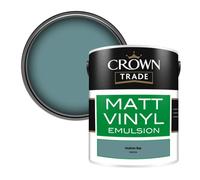 Crown Trade Vinyl Matt Walls & Ceilings Emulsion Paint Hudson Bay (K9231M) 5L