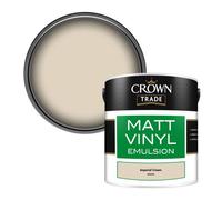 Crown Trade Vinyl Matt Walls & Ceilings Emulsion Paint Imperial Cream (B3660N) 2.5L