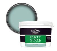 Crown Trade Vinyl Matt Walls & Ceilings Emulsion Paint Imperial Jade (J3491B) 10L