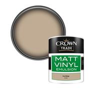 Crown Trade Vinyl Matt Walls & Ceilings Emulsion Paint Inca Beige (B1420U) 1L
