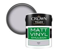 Crown Trade Vinyl Matt Walls & Ceilings Emulsion Paint Industry (S2580L) 5L