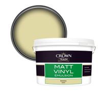 Crown Trade Vinyl Matt Walls & Ceilings Emulsion Paint Innocence (C4681M) 10L